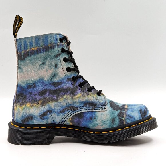 Dr. Martens Multicolor Tie-Dye Combat Boots - Picture 11 of 12